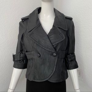 Bebe leather trench jacket